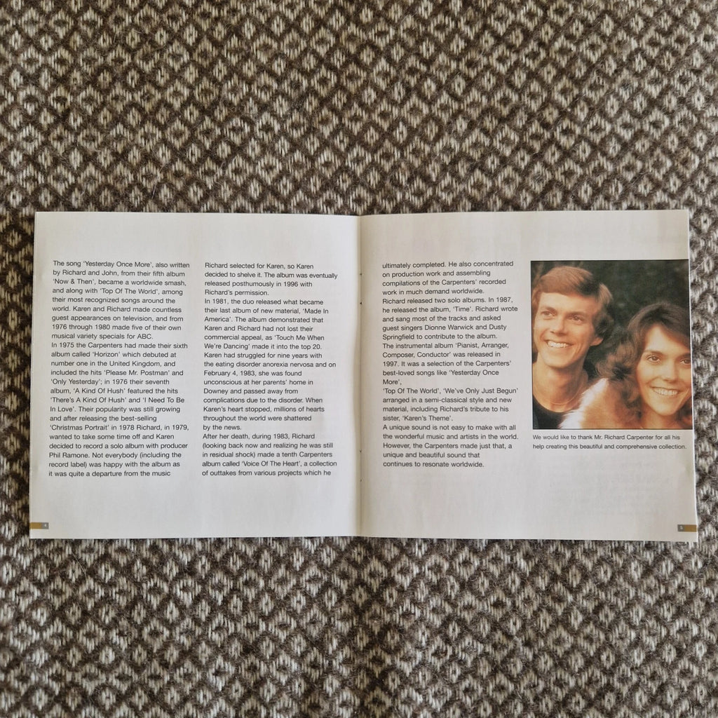 Carpenters – The Ultimate Collection / CD Album Sleeve Only