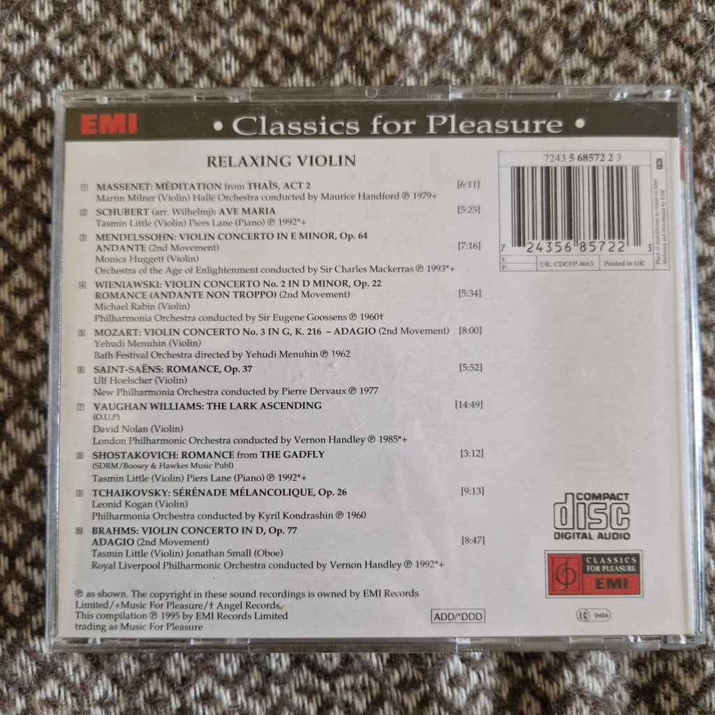 Various – Classics For Pleasure. Relaxing Violin / CD Album