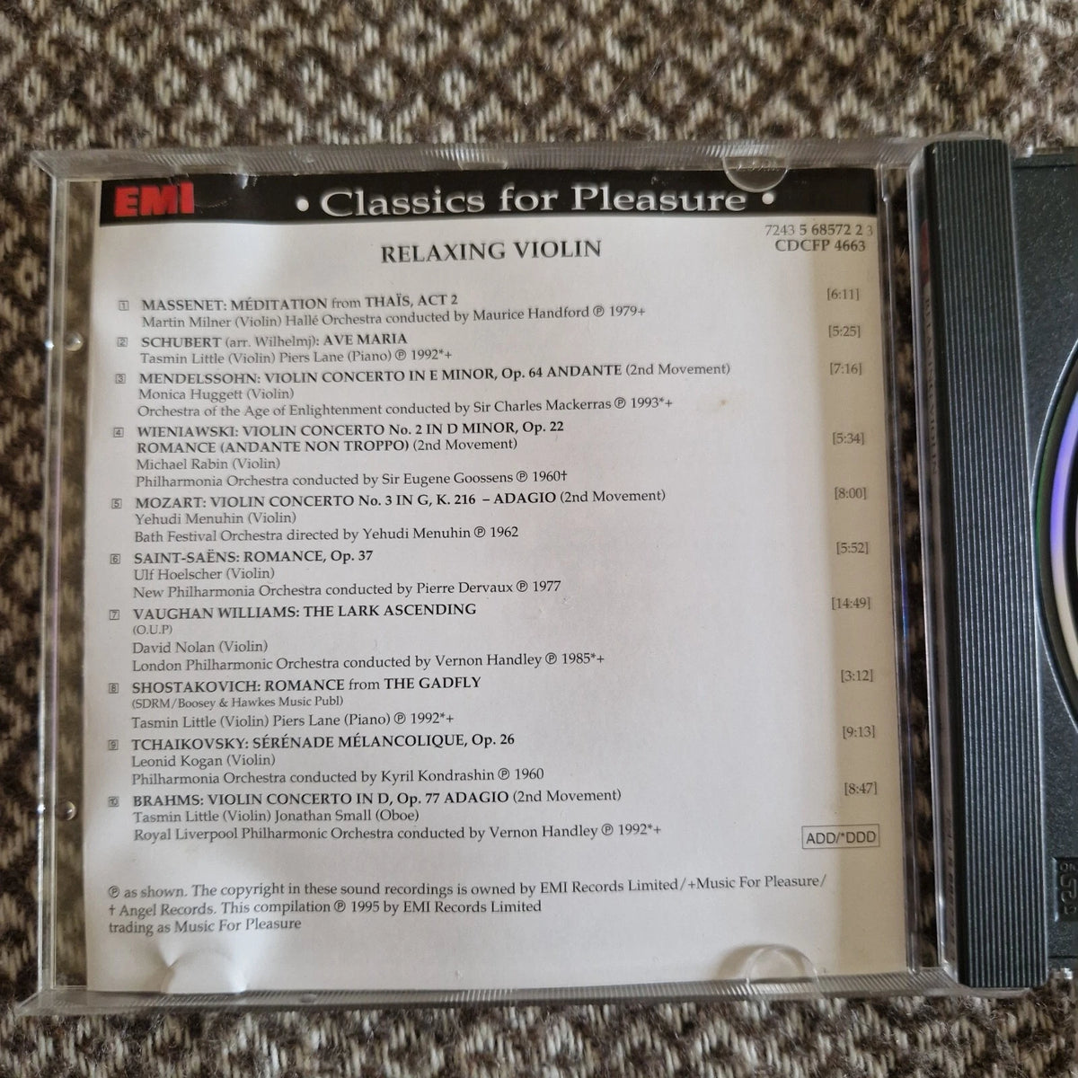 Various – Classics For Pleasure. Relaxing Violin / CD Album