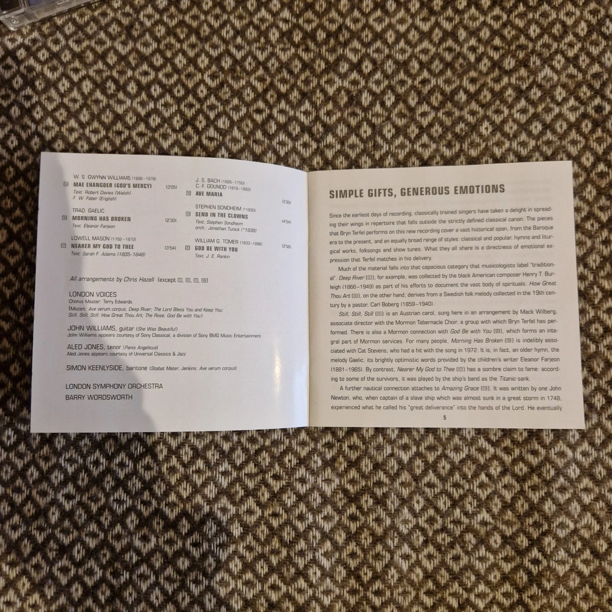 Bryn Terfel – Simple Gifts / CD Album