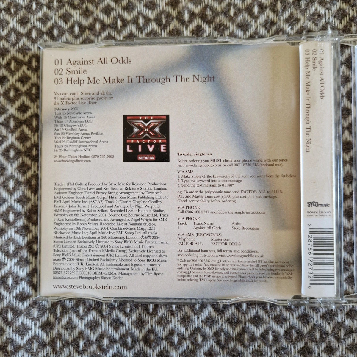 Steve Brookstein – Against All Odds / CD Single