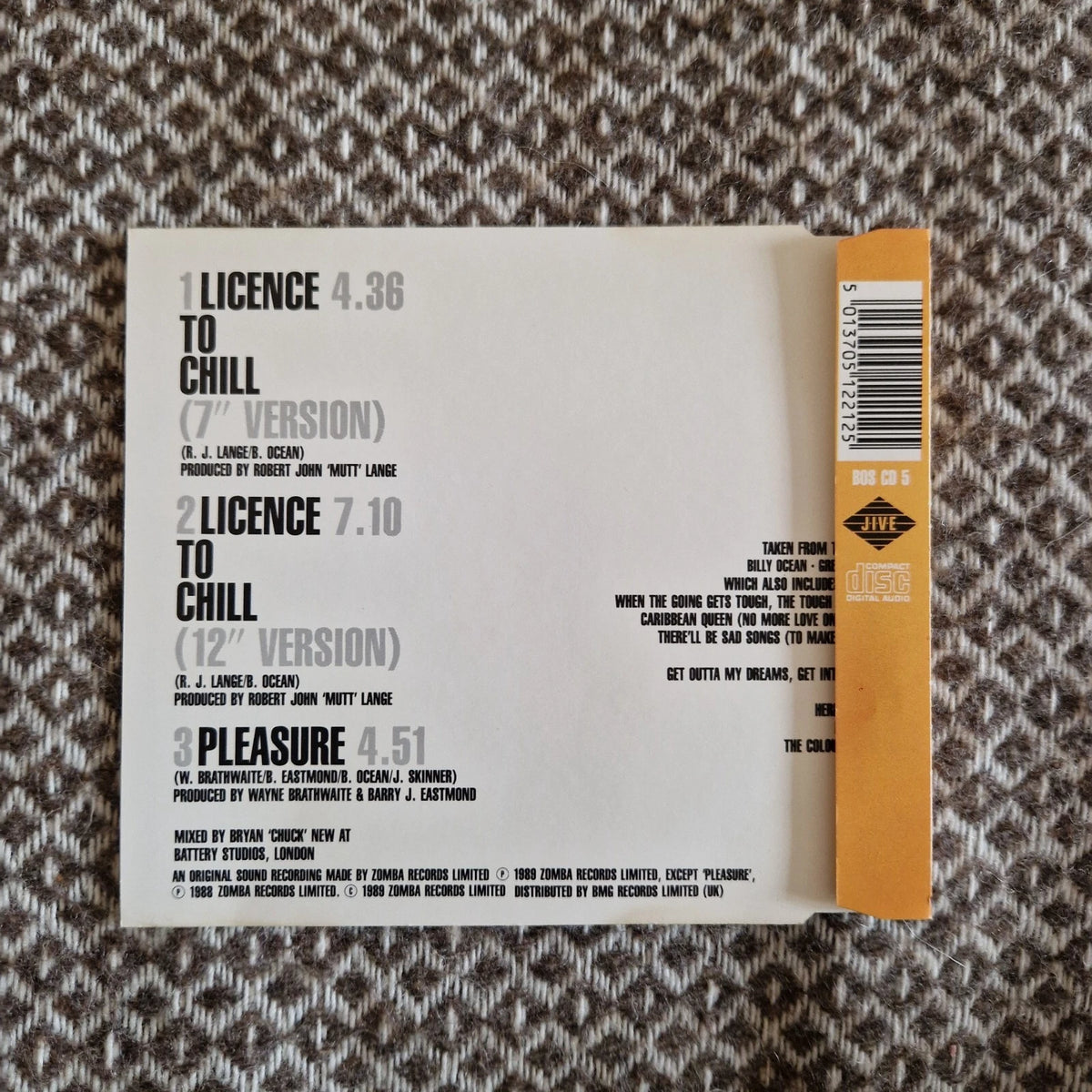 Billy Ocean – Licence To Chill / CD Single