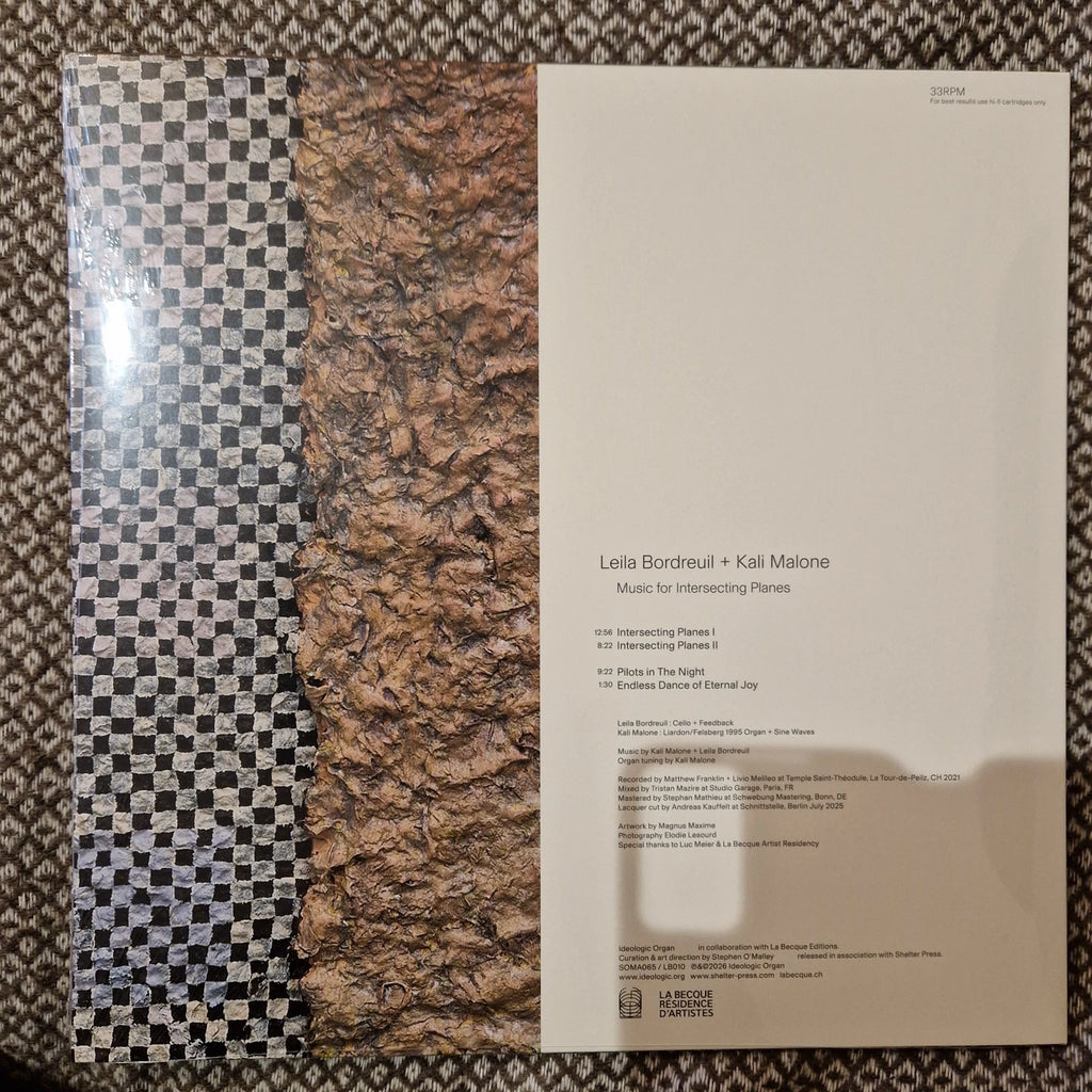 Leila Bordreuil + Kali Malone ‎– Music For Intersecting Planes / Vinyl LP BLUE