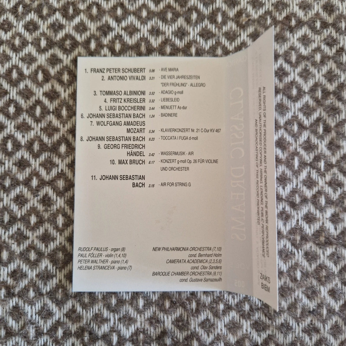 Various – Classic Dreams. Volume 5 / Cassette Album