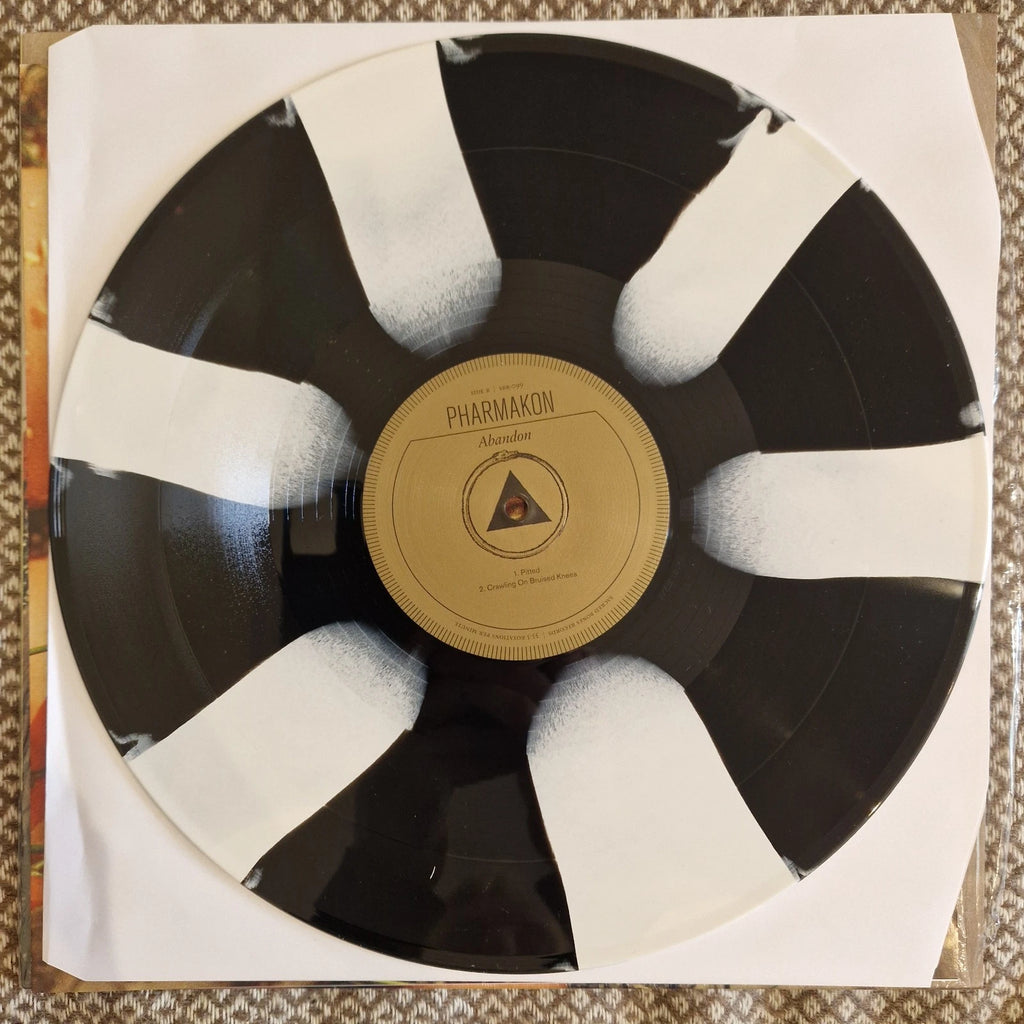 Pharmakon - Abandon / Vinyl LP on Black & White Cornetto Pinwheel SIGNED 024/300