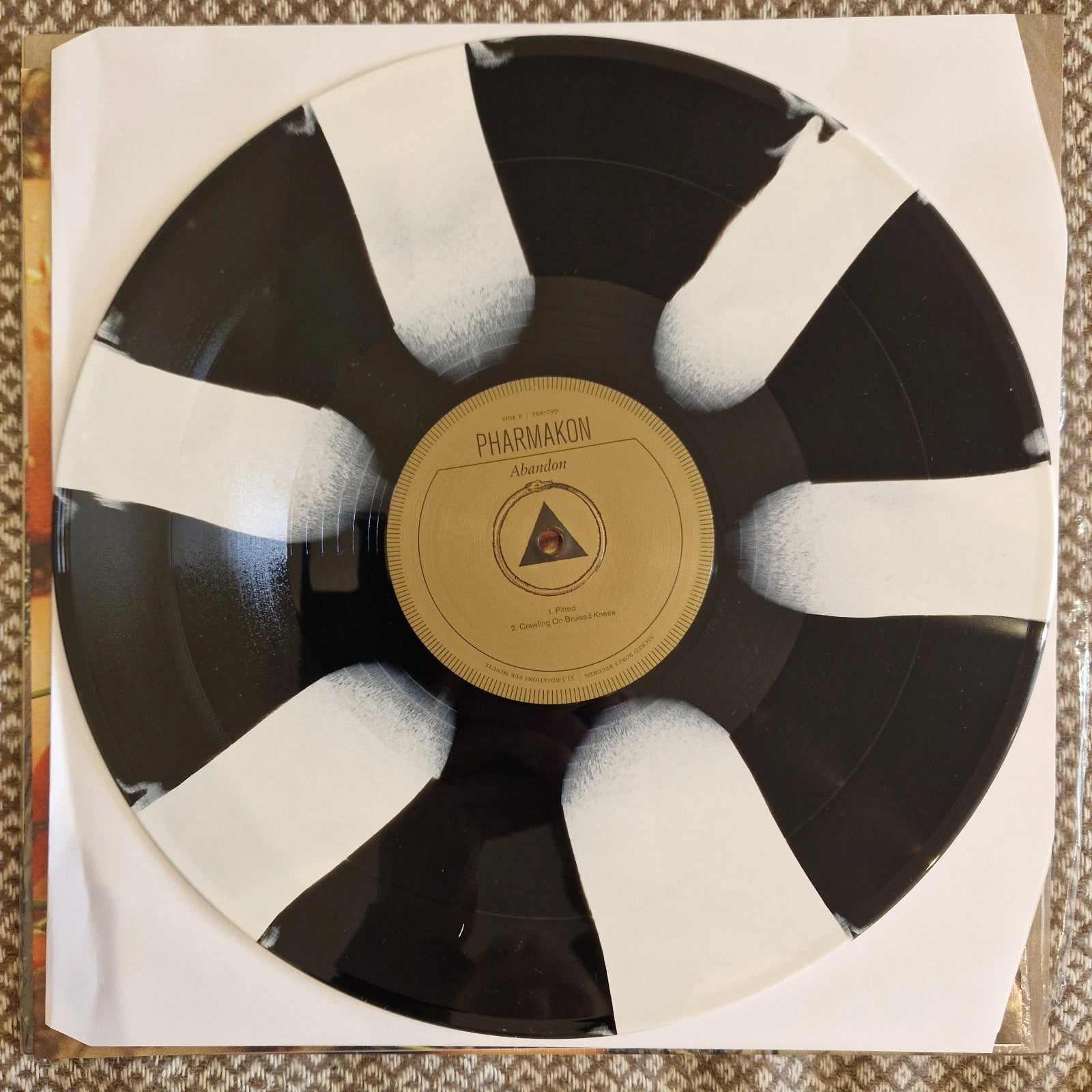 Pharmakon - Abandon / Vinyl LP on Black & White Cornetto Pinwheel SIGNED 024/300