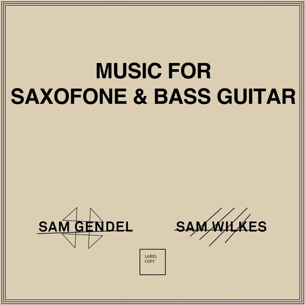 Sam Gendel, Sam Wilkes - Music for Saxofone & Bass Guitar / Vinyl LP