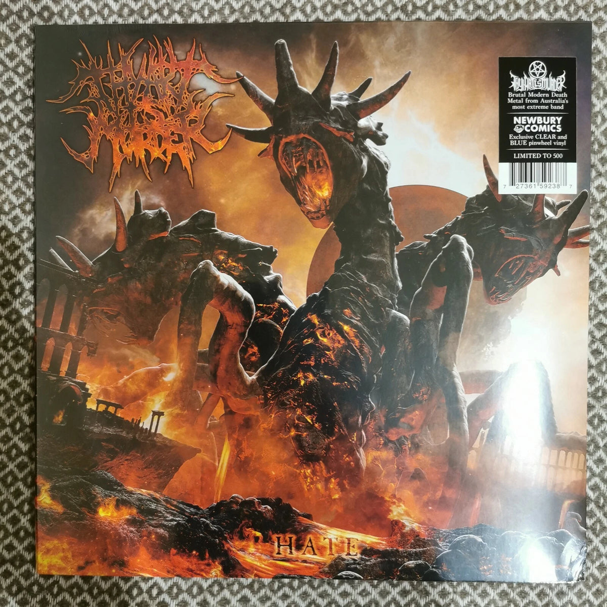 Thy Art Is Murder – Hate / Vinyl LP on Clear w/ Blue Pinwheel / LAST COPIES!