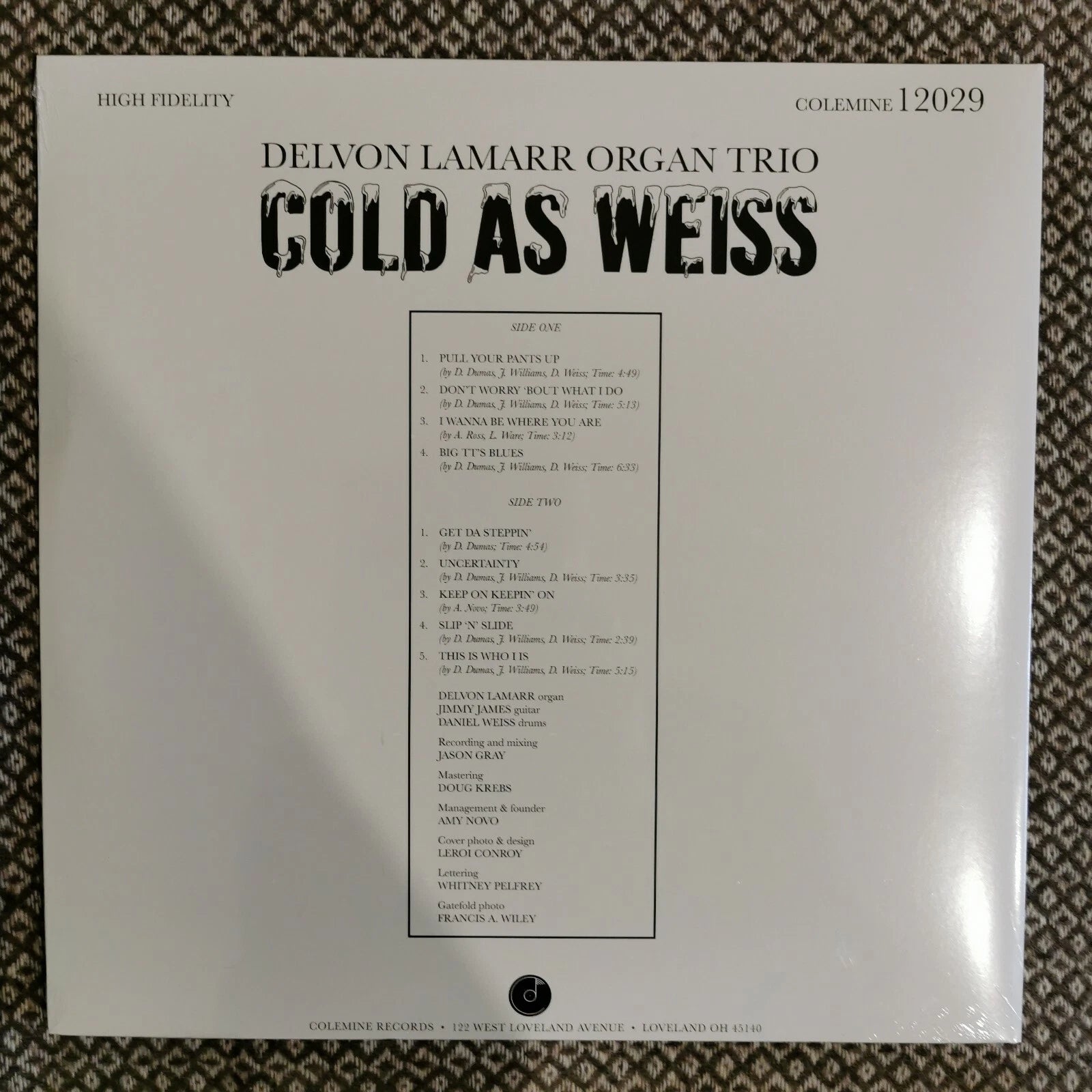 Delvon Lamarr - Organ Trio Cold As Weiss / Vinyl LP limited edition on CLEAR