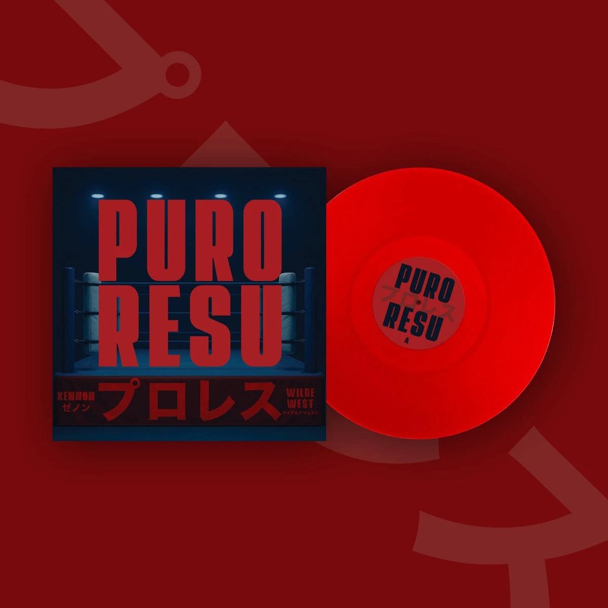 Xennon & Wilde We$t - PURORESUプロレス / Vinyl LP on COLORED retrowave