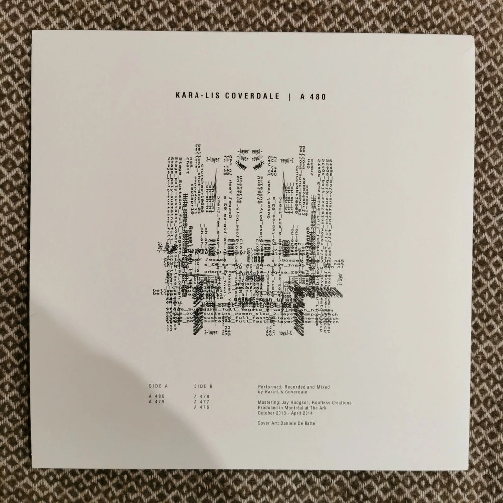 Kara-Lis Coverdale - A 480 / Vinyl LP on White