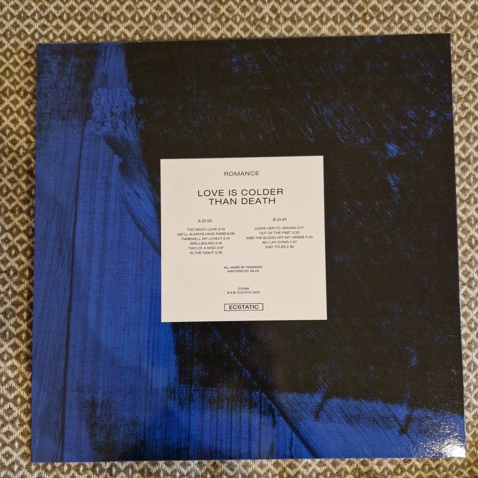 Romance - Love Is Colder Than Death / Vinyl LP on Frostbite Blue