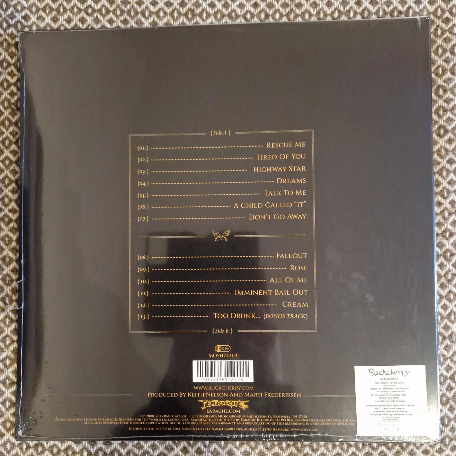 Buckcherry - Black Butterfly / Vinyl LP on Blue / Purple Merge