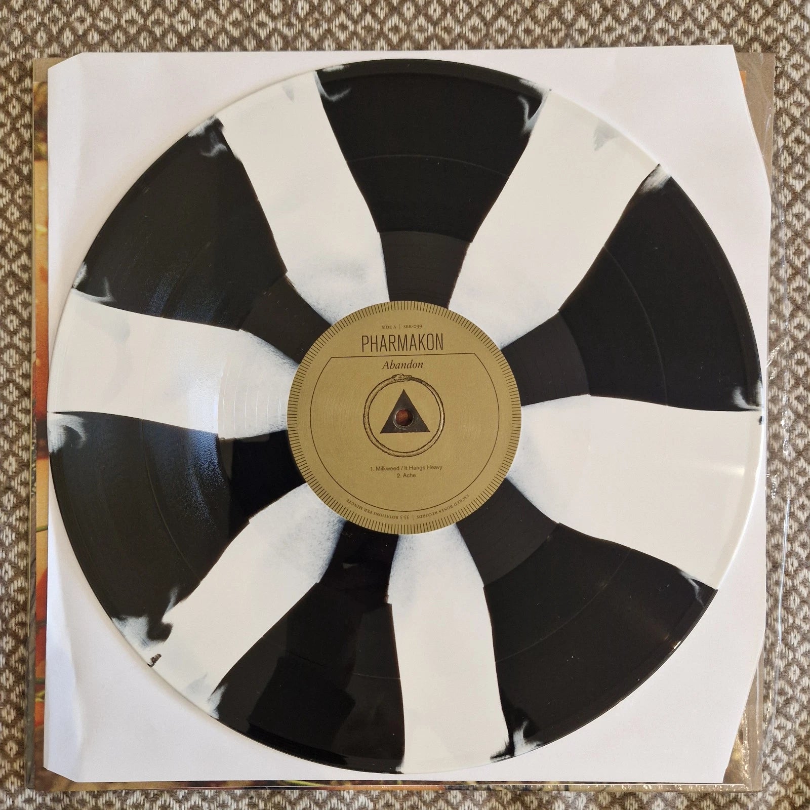 Pharmakon - Abandon / Vinyl LP on Black & White Cornetto Pinwheel SIGNED 024/300