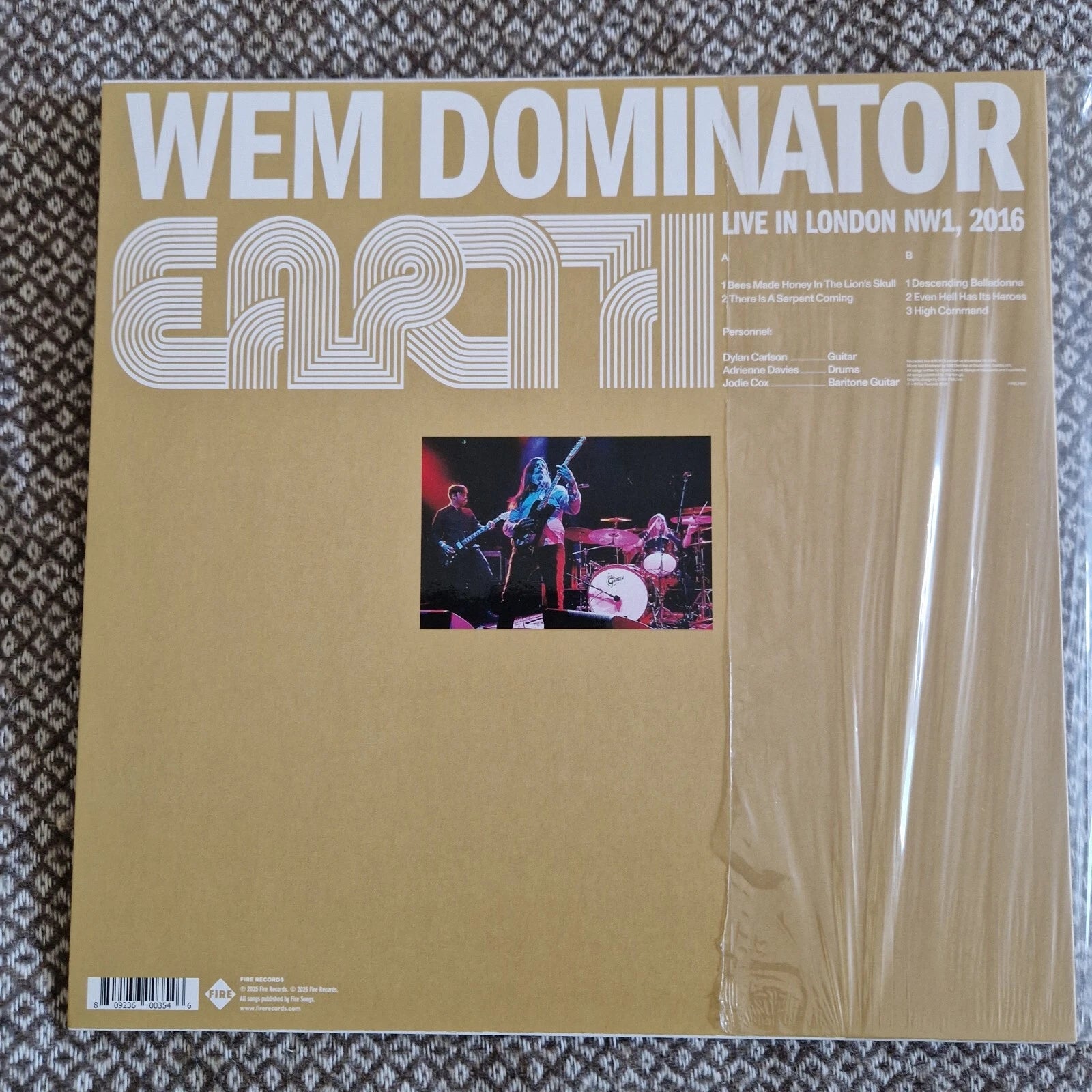Earth - WEM Dominator (Live In London NW1, 2016) / Vinyl LP on Black Wi / SIGNED