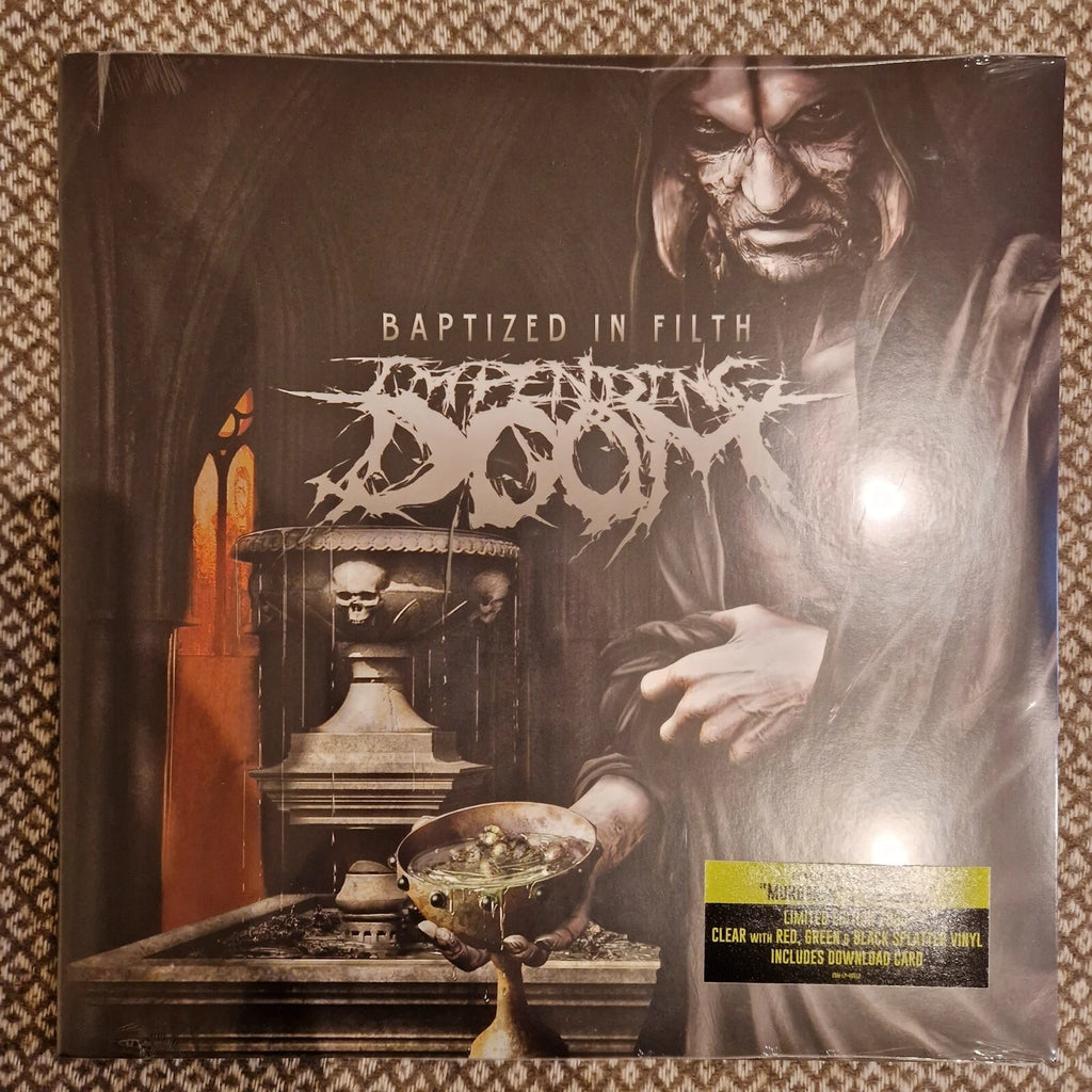 Impending Doom - Baptized In Filth / Vinyl LP Ultra Clear w/ Red, Green, & Black